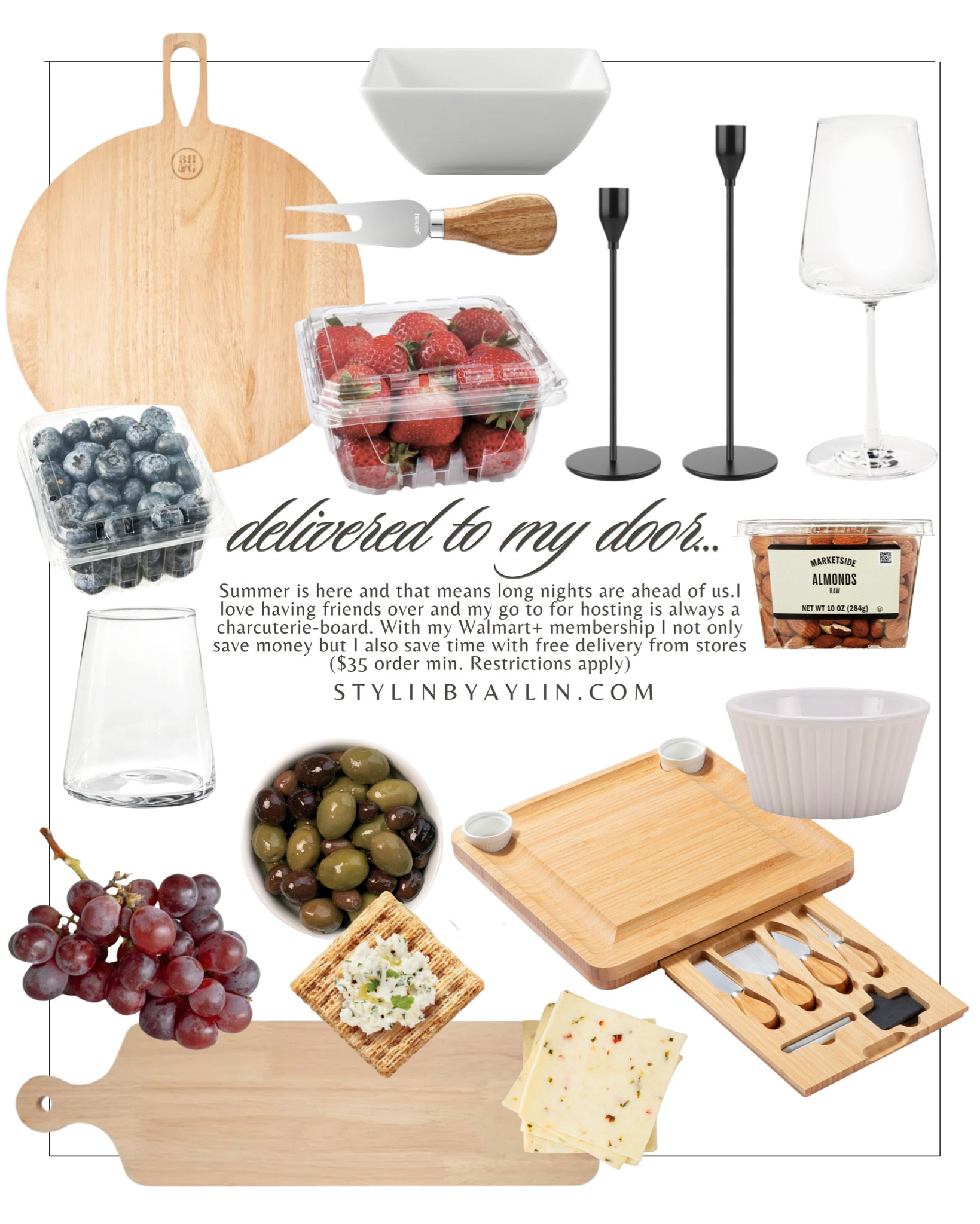 Summer is here and that means having  friends & family over and last minute get togethers☀️. I love hosting but I don’t always have what I need on hand. That’s why I LOVE my Walmart+ membership!  Not only do I save money but I also save time with free delivery from stores ( $35 order min Restrictions apply)✨. Just had these charcuterie board items (swipe next slide) delivered right to my front door🙌🏼❤️. A membership that takes an item off your to do list is worth every penny in my opinion. xx

@walmart #walmartplus #walmartpartner #sponsored #stylinbyaylin

#LTKFindsUnder100 #LTKHome