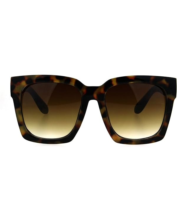 SUPER Oversized Square Sunglasses Womens Modern Hipster, Tortoise, Size No Size | Amazon (US)
