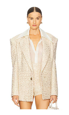 Bronx and Banco Blake Sequin Blazer in Ivory from Revolve.com | Revolve Clothing (Global)