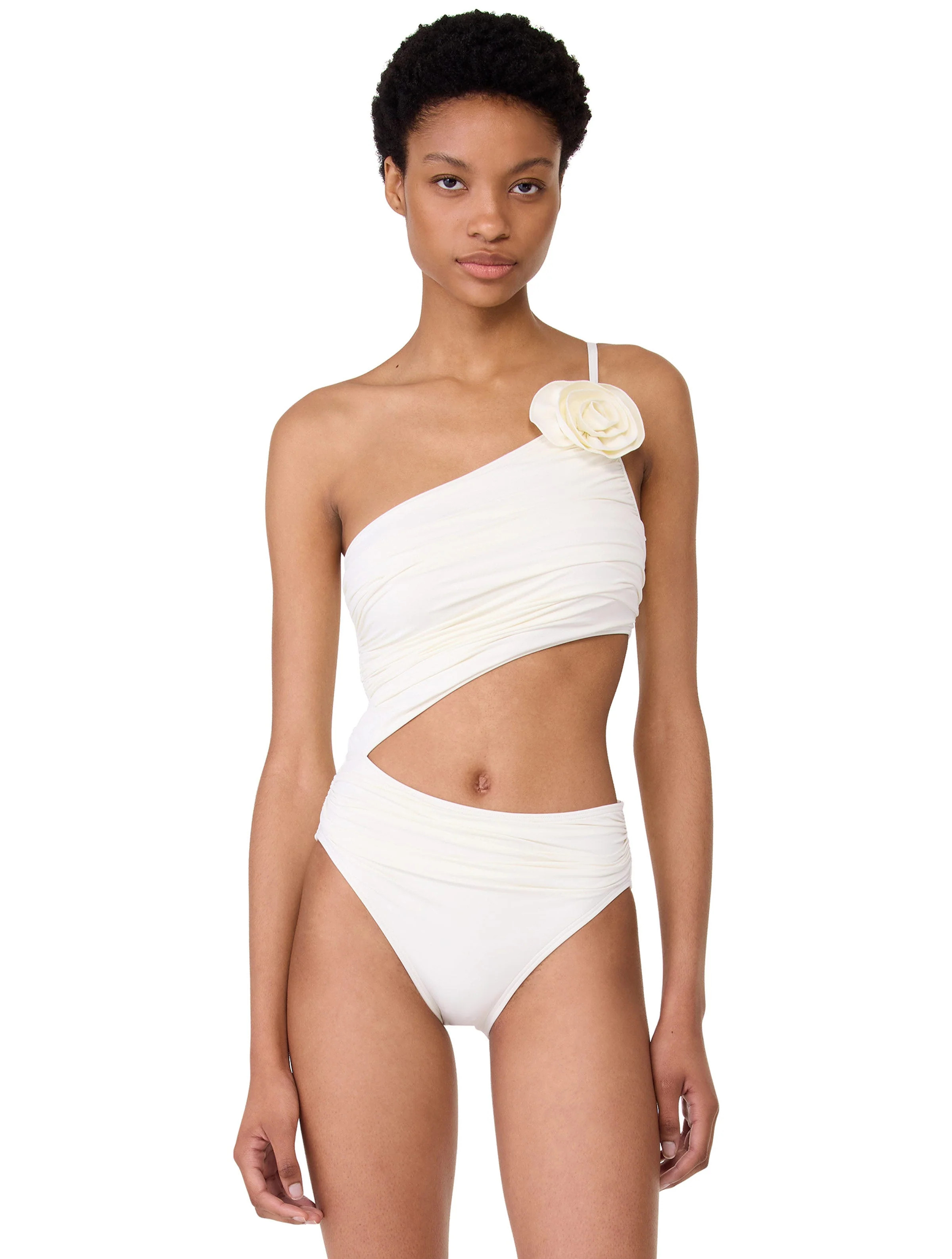 Kate Spade One Shoulder One Piece Swimsuit - Rosette Solids | Beach2Ocean