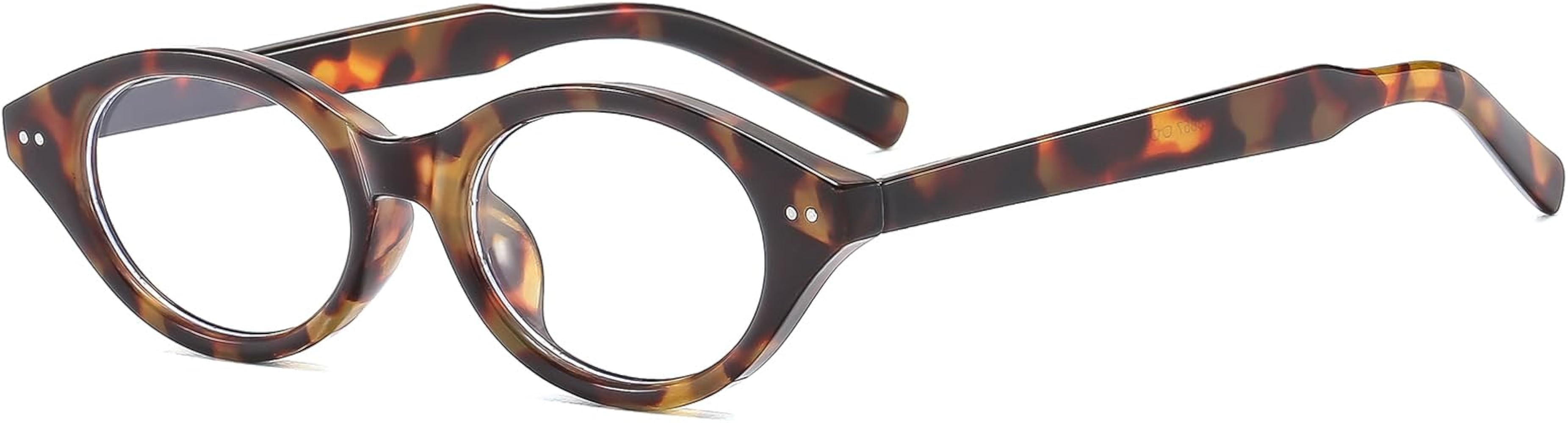 LJCZKA Retro Cat Eye Glasses Women Blue Light Blocking Glasses Small Oval Cateye Frame Eyewear An... | Amazon (UK)