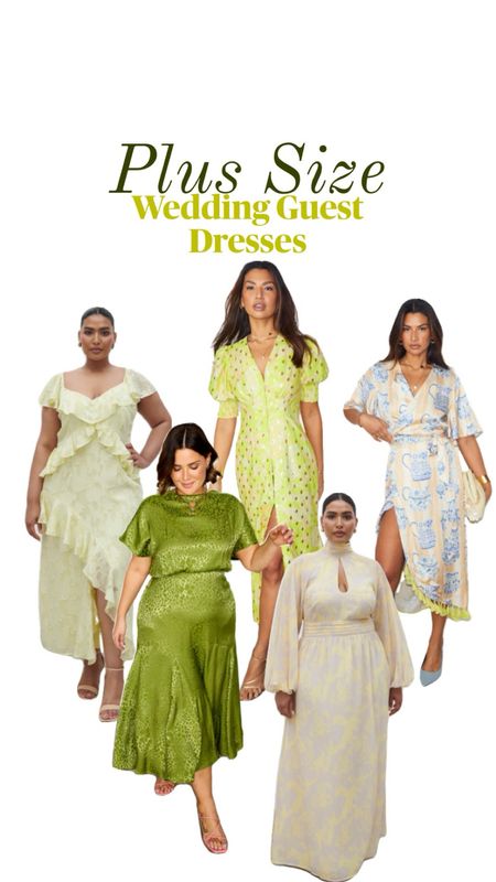 Plus Size Wedding Guest Dresses 
Zesty Lime Edition. This colour palette is everywhere this Spring Summer 🍋‍🟩 

#LTKeurope #LTKplussize #LTKSeasonal