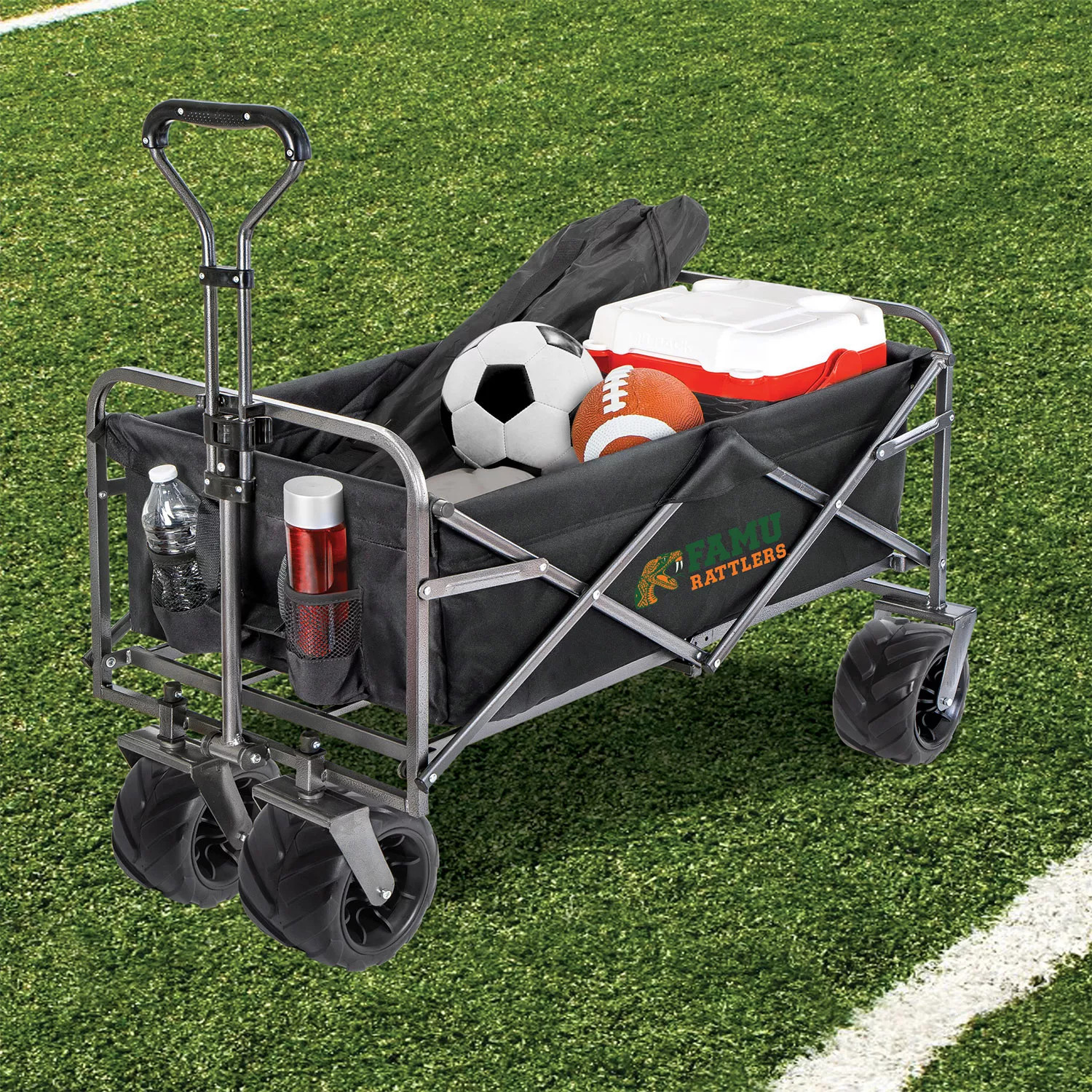NCAA Heavy-Duty Collapsible Sports Wagon/Beach Cart - Florida A & M Rattlers:- Florida A & M Rattlers | Sam's Club