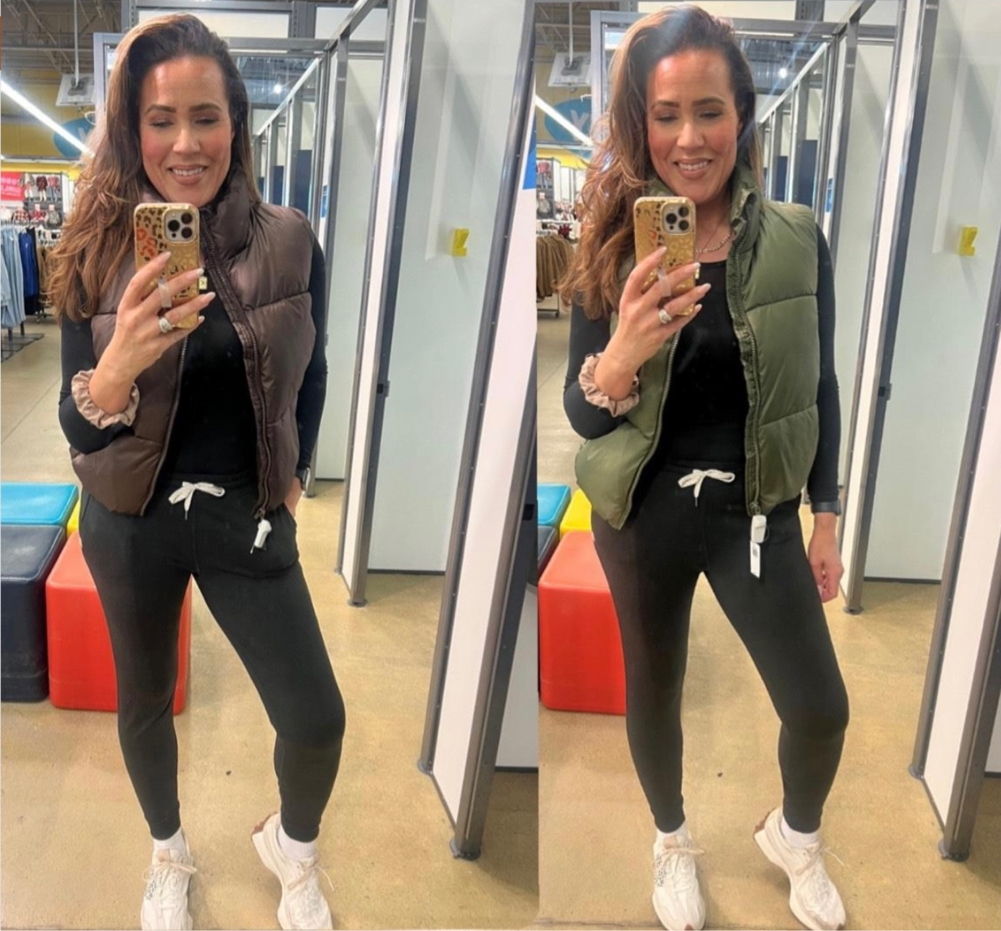 Old Navy Cyber Monday Sale! Love this puffer vest from Old Navy! It’s currently on sale 50% off!! The subtle sheen really sets it apart from all the other puffer vests and elevates your look! 😍 It comes in regular and tall for girls like me (I’m 5’10”). Small and medium both work well on me. I went with a small tall in this puffer vest. Comes in multiple colors. I picked it up in the green ‘Conifer‘ and the brown ‘French Roast‘. Casual outfit, travel outfit, running errands outfit, airport outfit, Would make a great gift, gifts for her, gift idea, mom style, casual style, #LaidbackLuxeLife

Vest: S Tall
Top: S
Joggers: S Long
Sneakers: Run TTS

Which color vest is your favorite?

Follow me for more fashion finds, beauty faves, and lifestyle, home decor, sales and more! So glad you’re here!! XO, Karma

#LTKCyberWeek #LTKGiftGuide #LTKsalealert