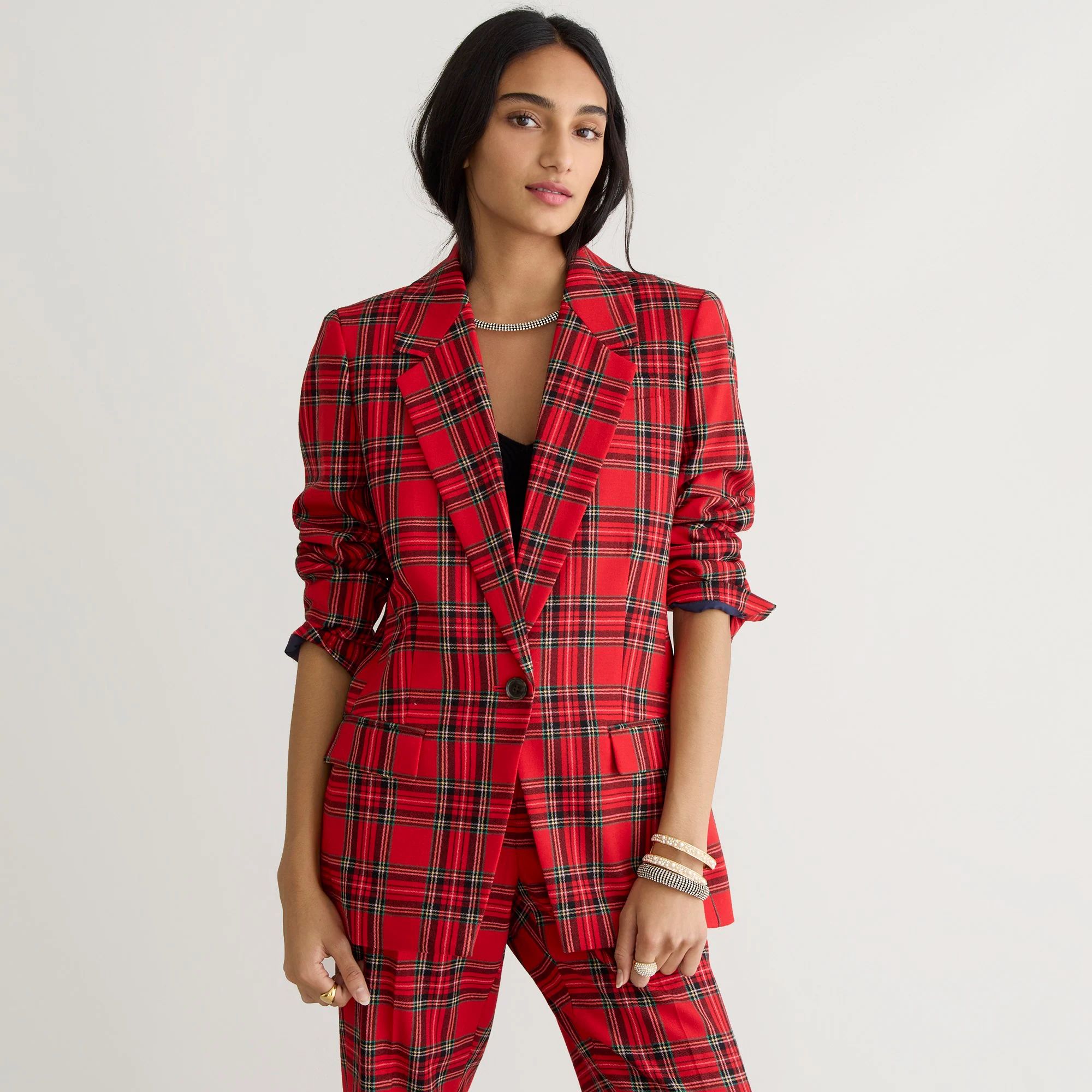 Willa blazer in Good Tidings plaid wool | J.Crew US