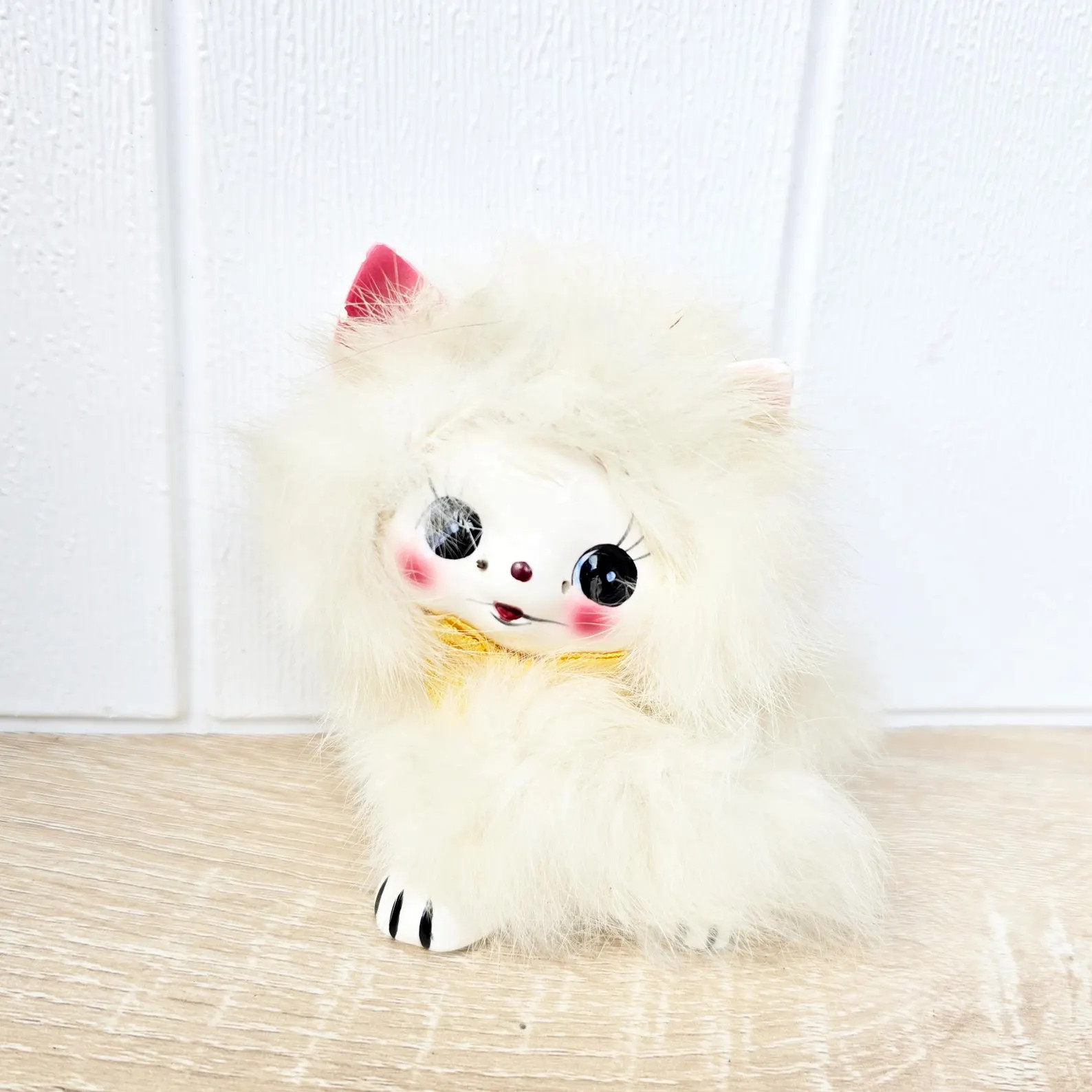 Vintage Kitsch Ceramic Fluffy Kitty Cat Figurine Collectable / Japanese Ceramic / Vintage Kitsch ... | Etsy (US)