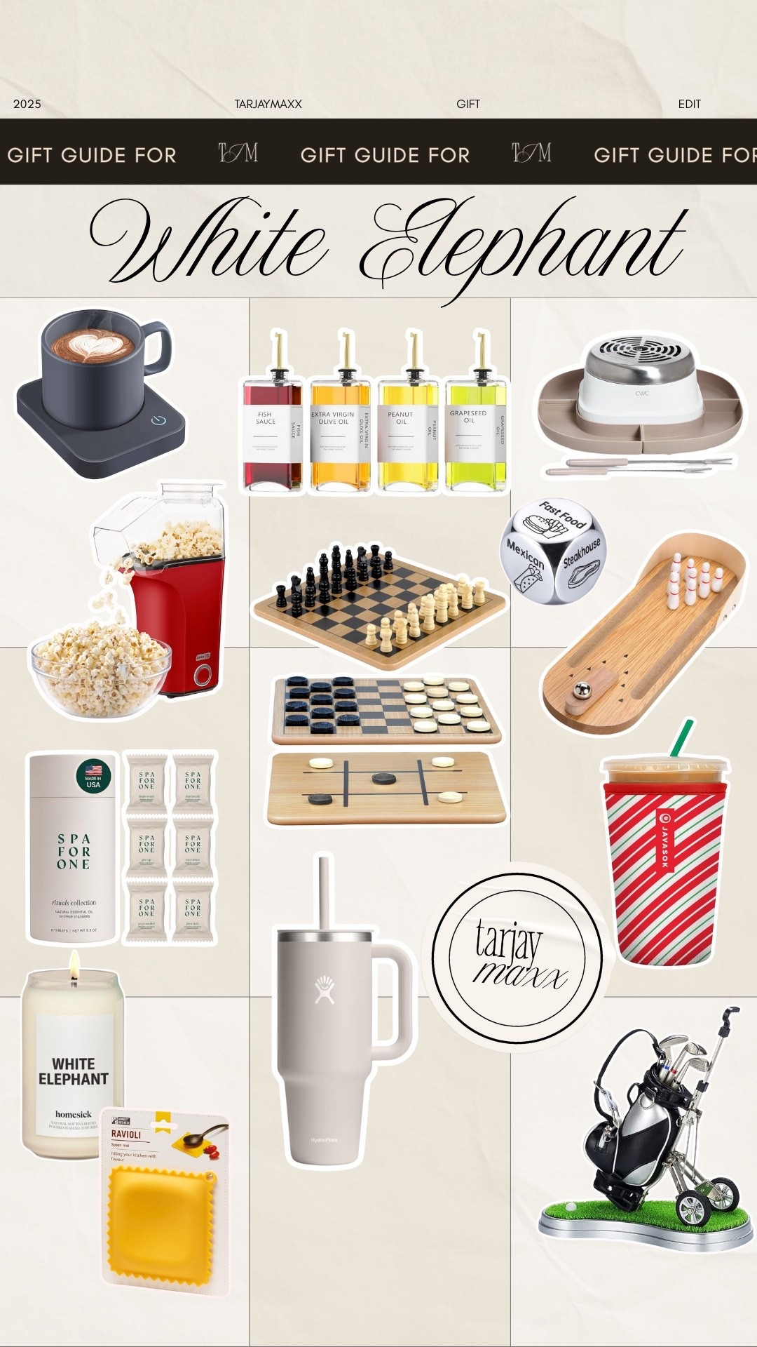 Gift ideas for white elephant secret Santa gift guide 2025 gift guide season is here, and I’ve rounded up ideas for everyone on your list — from thoughtful white elephant gifts to easy picks for him, her, stocking stuffers, in laws, hard to shop for family members and friends etc. target finds, amazon finds, walmart home, affordable home, cb2 dupe, studio mcgee, crate and barrel dupe, pottery barn dupe, home roundup, target home decor, target home, amazon home, walmart finds, martha stewart aesthetic, mongolian cashmere oversized sweater, equestrian style, dinner party, cherry vibe, fall wedding, farm cottage, polka dots, mini desserts, grandmacore home

#LTKSeasonal #LTKGiftGuide #LTKHoliday