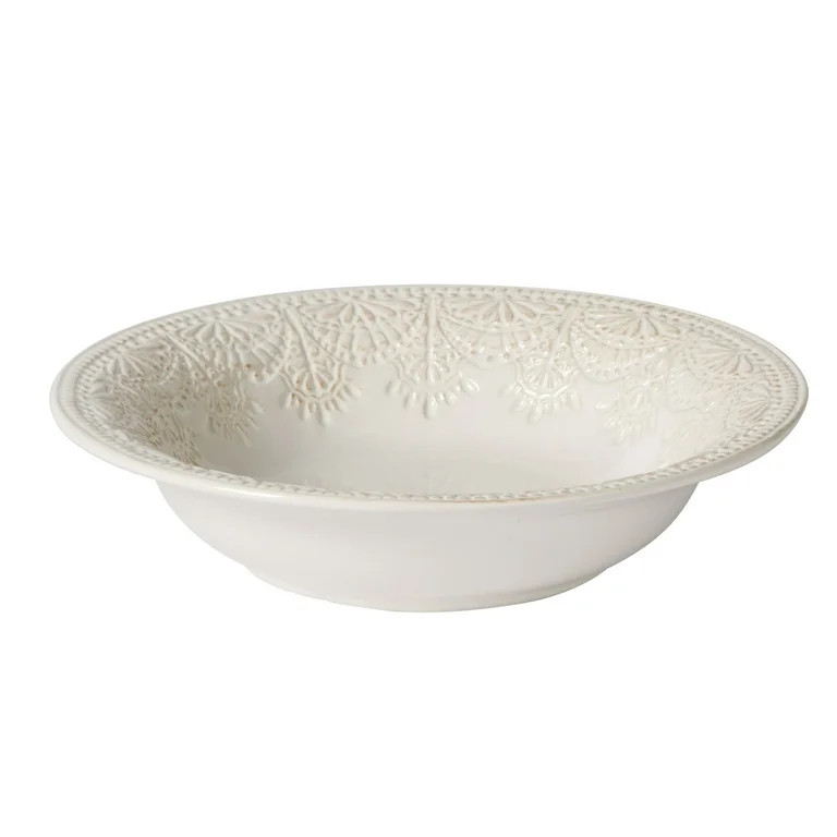 The Pioneer Woman Vintage Lace Stoneware Bowl, Linen | Walmart (US)