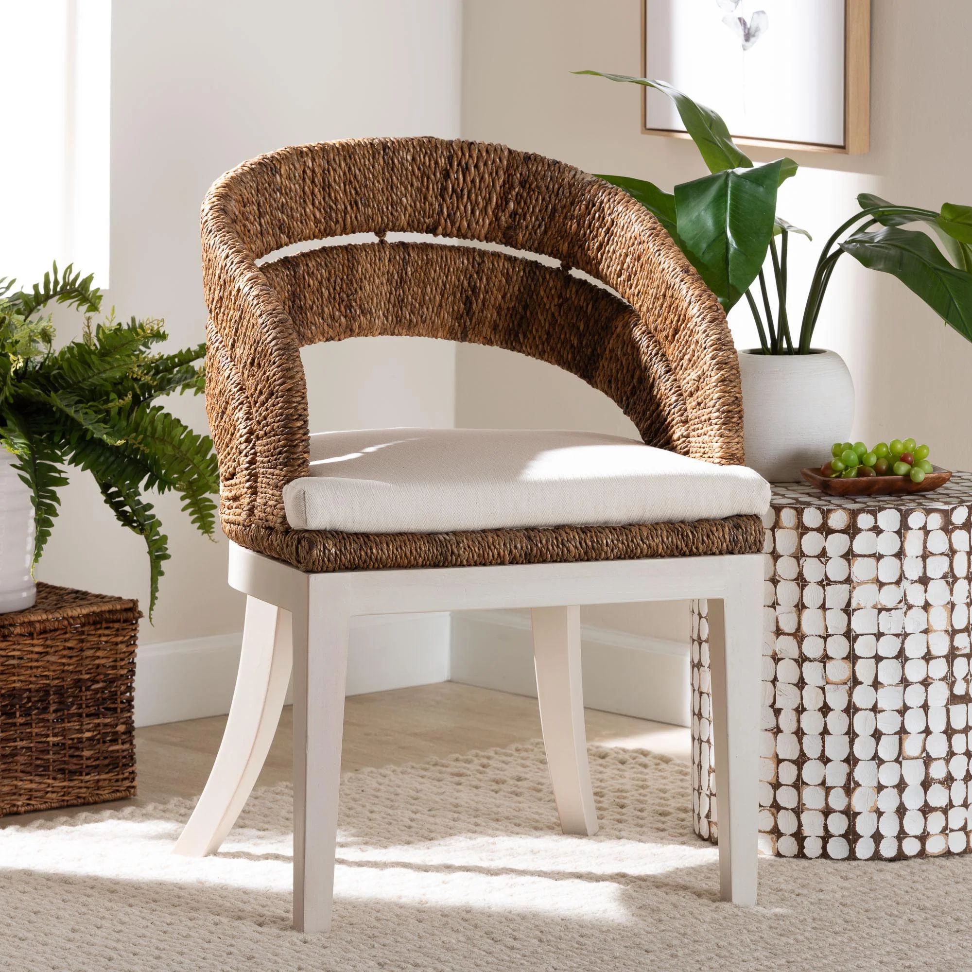 bali & pari Ubud Boho Accent Chair, Natural Seagrass | Walmart (US)