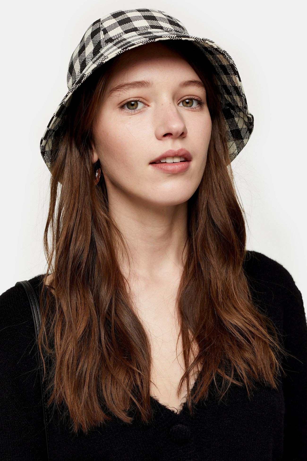 Black and White Gingham Bucket Hat | Topshop UK