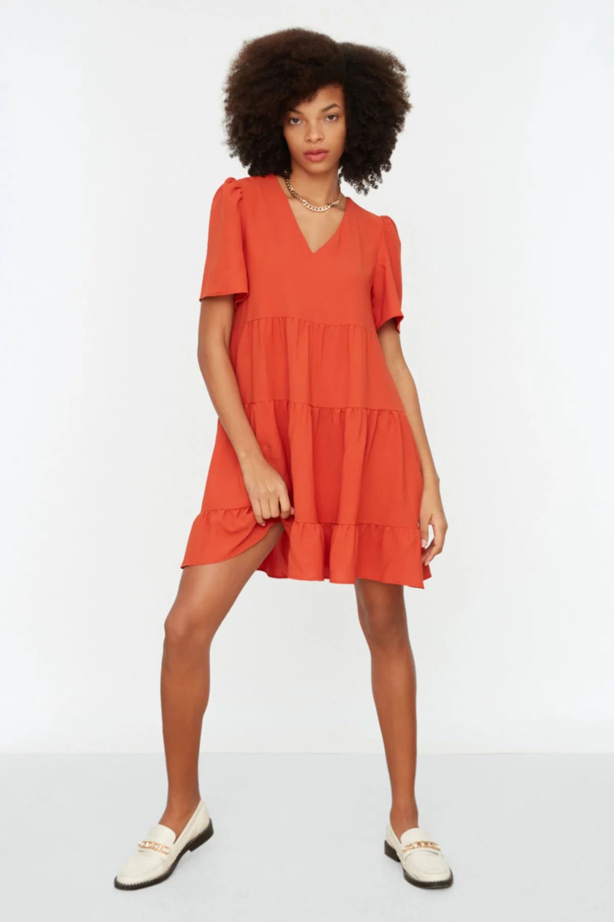 Trendyol Women  Mini Shift Regular Fit Woven Dress | Walmart (US)