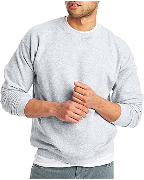 Hanes Men's EcoSmart Fleece, Pullover Crewneck Sweatshirt, 1 or 2 Pack | Amazon (US)