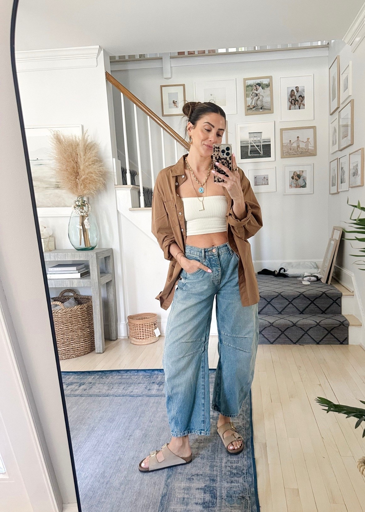 Free people barrel jeans. 
