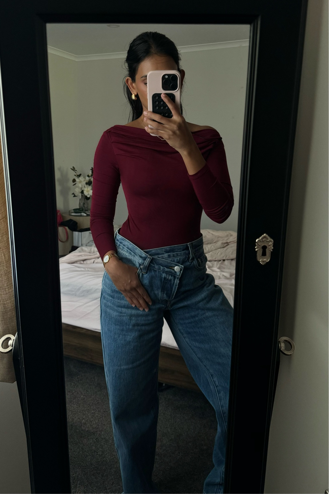 Causal fit with a bit of color top in size 6 and jeans in size 8

#LTKfindsunder50 #LTKsalealert #LTKstyletip