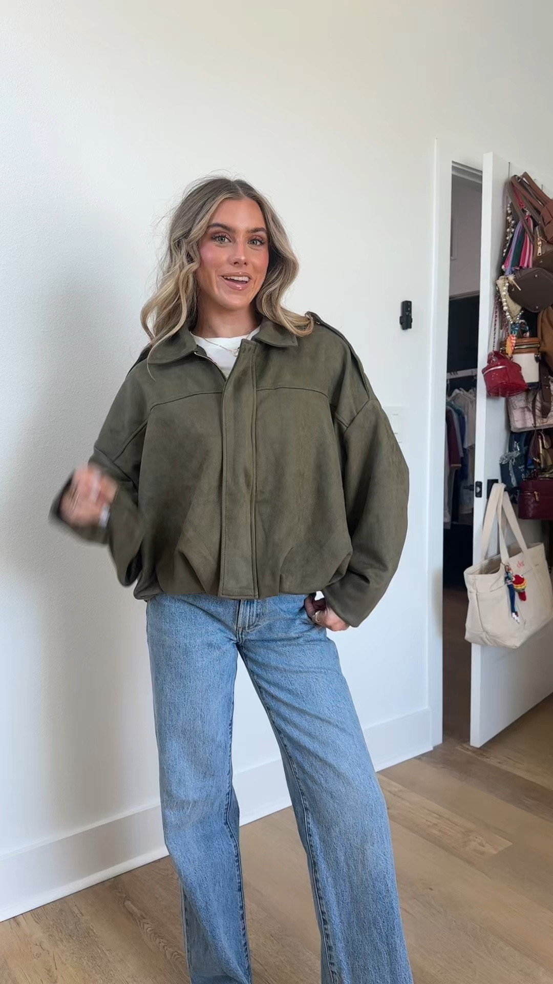 Amazon size small Xunger Women's Faux Suede Bomber Jacket Spring Lapel Pilot Coat Casual Oversized Long Sleeves Trendy Streetwear Outerwear

#LTKFindsUnder50 #LTKootd #LTKHoliday