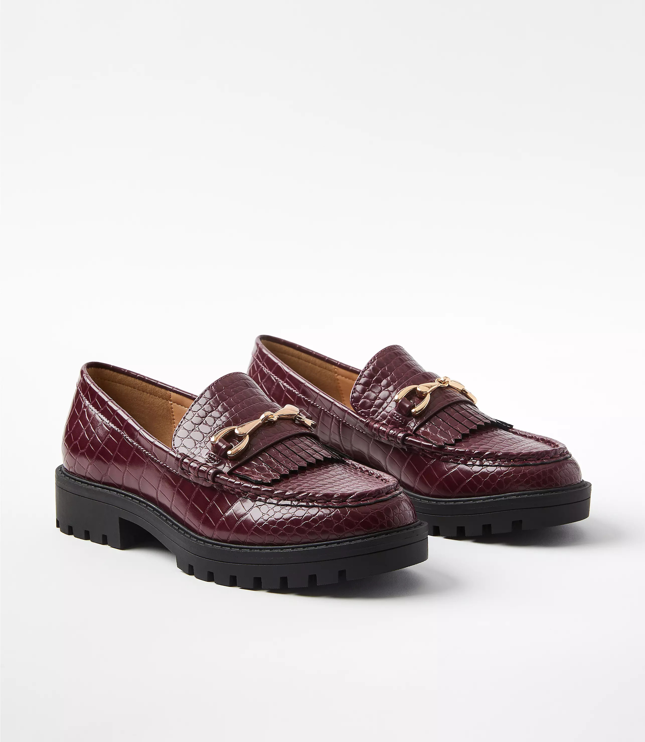 Embossed Lug Loafers | LOFT