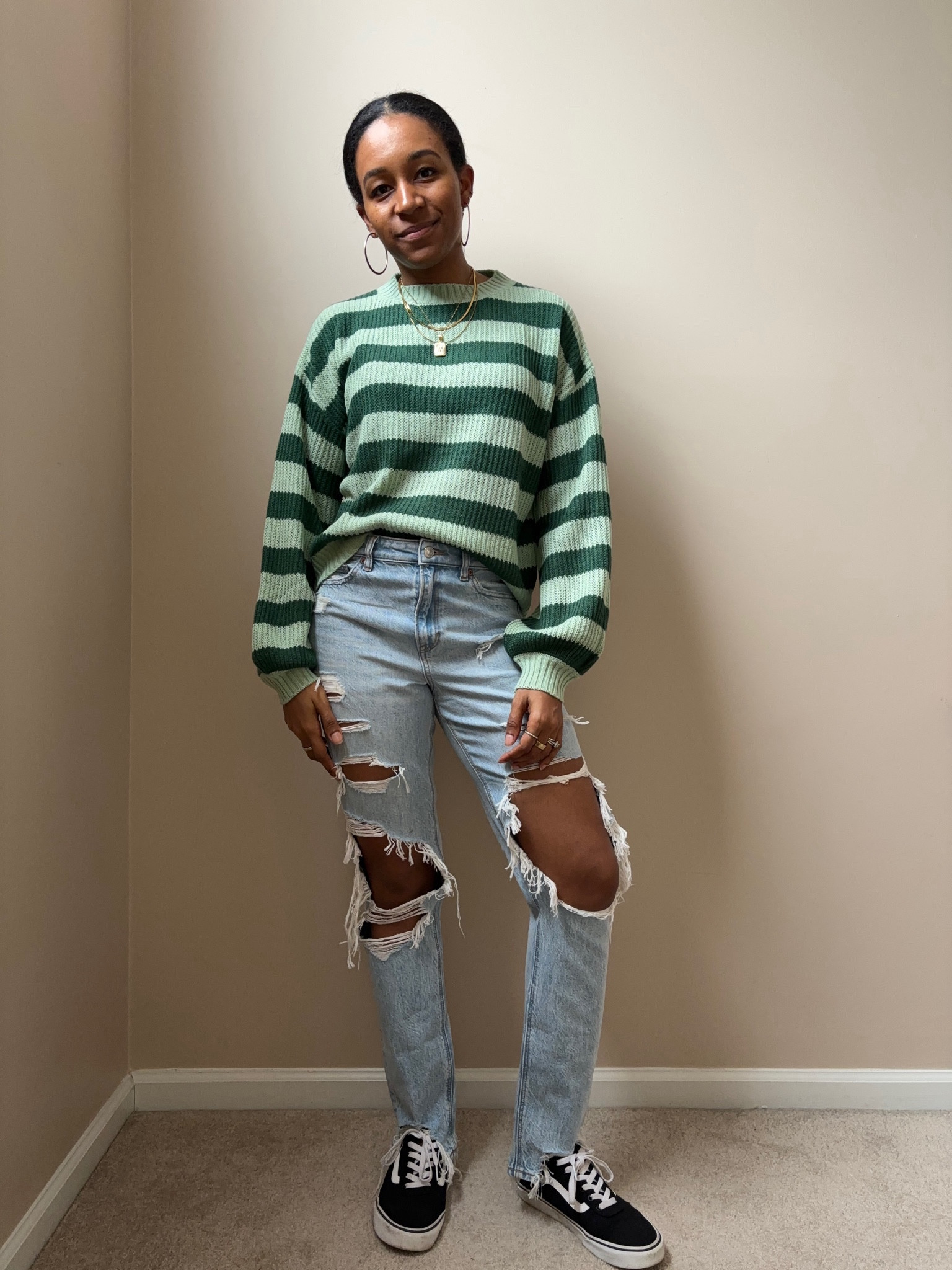 So, I stumbled upon this adorable striped knit recently and had an epiphany - a green sweater outfit was calling my name! Forget winter blues; let's infuse some fabulous green vibes into our wardrobe.

#LTKstyletip #LTKfindsunder50 #LTKSeasonal