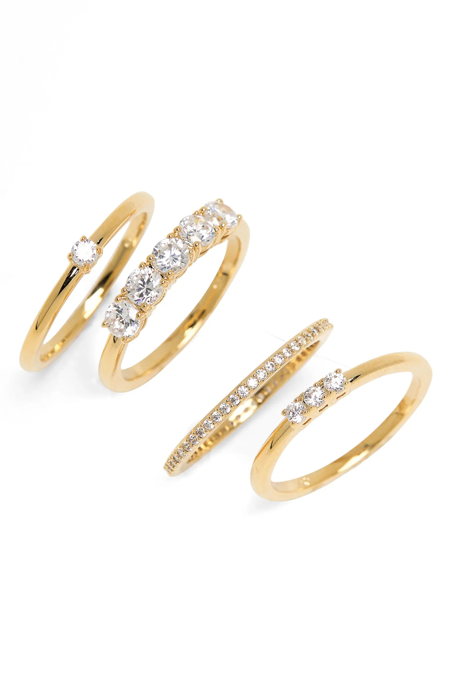 Nadri Love All Stackable Set of Four Rings | Nordstrom | Nordstrom