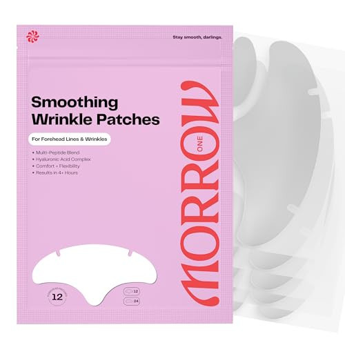 Morrow One - Peptide-Infused Smoothing Forehead Wrinkle Patches - Overnight Patches for Smoothing Fine Lines and Wrinkles, Anti Aging Stickers for Forehead, Bonus Smile Line (36 Count) | Amazon (US)