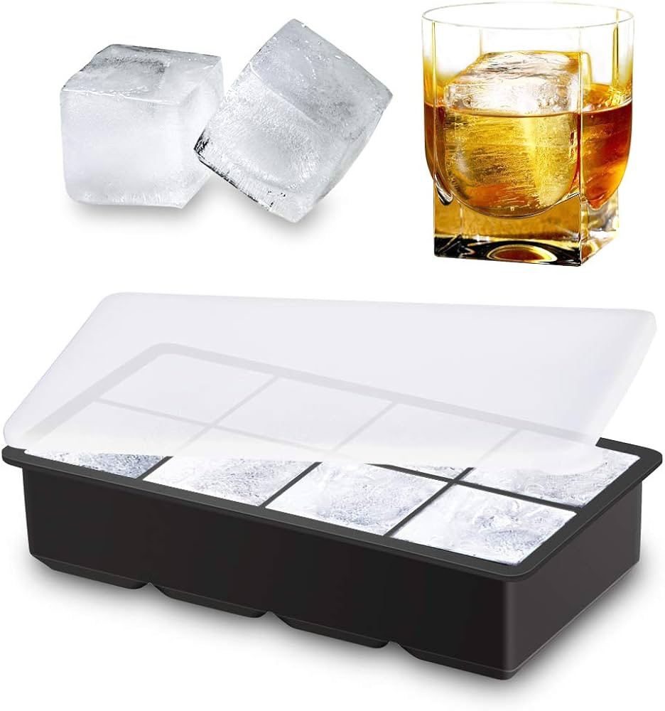 Alinana Ice Cube Tray with Lid, 2" Big Sphere Ice Cube Makers, BPA Free Food Grade Ice Cube Molds... | Amazon (CA)
