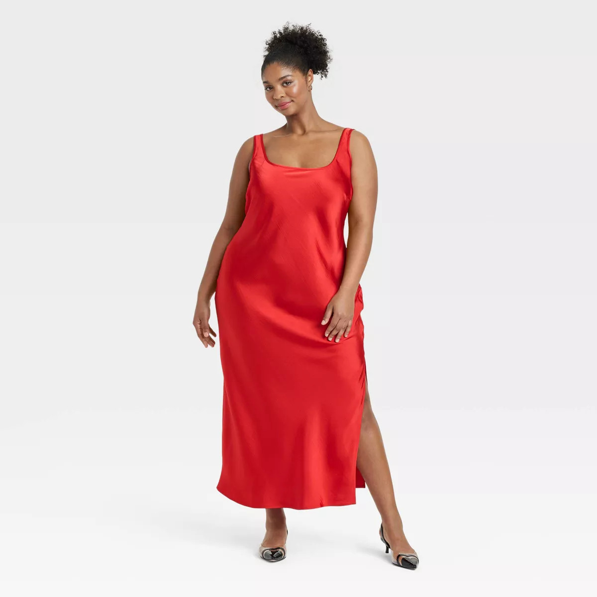 Women's Maxi Slip Dress - A New Day™ Black 1X | Target