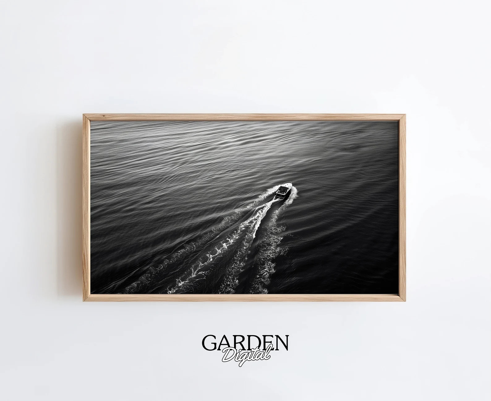 Sailboat Digital Wall Art | Black & White Wall Art | Ocean Photography | Digital Art For TV, Boat... | Etsy (Global)