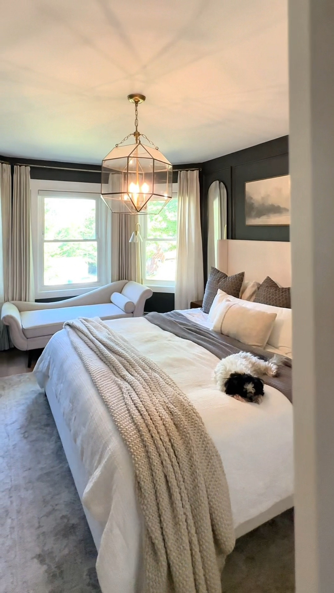 What I bought vs how I styled my newly remodeled bedroom. I always start with a rug and pull colors out from there for accent colors. The white bed, chaise lounge are the perfect timeless pieces that brighten up the space. The chandelier adds drama and dimension and the moody artwork is the perfect addition. I’m also obsessed with the two small nightstands that are affordable but heirloom quality. 

#LTKHome #LTKSeasonal #LTKStyleTip