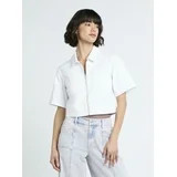 Madden NYC Women's Cropped Zip Up Trucker Jacket | Walmart (US)