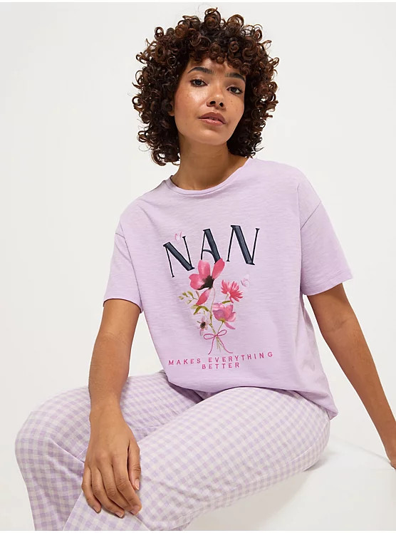 Lilac Nan Gingham Pyjamas | George at ASDA
