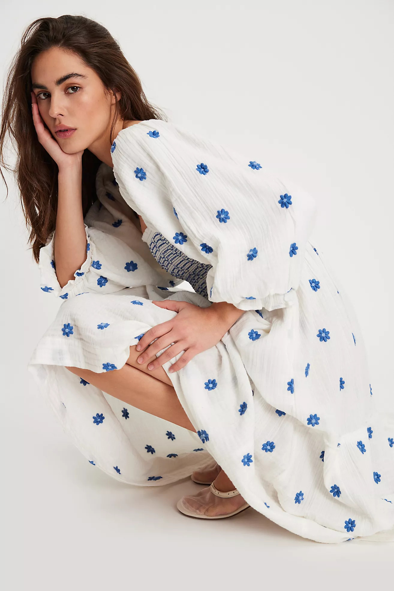 Dahlia Embroidered Maxi Dress | Free People (Global - UK&FR Excluded)