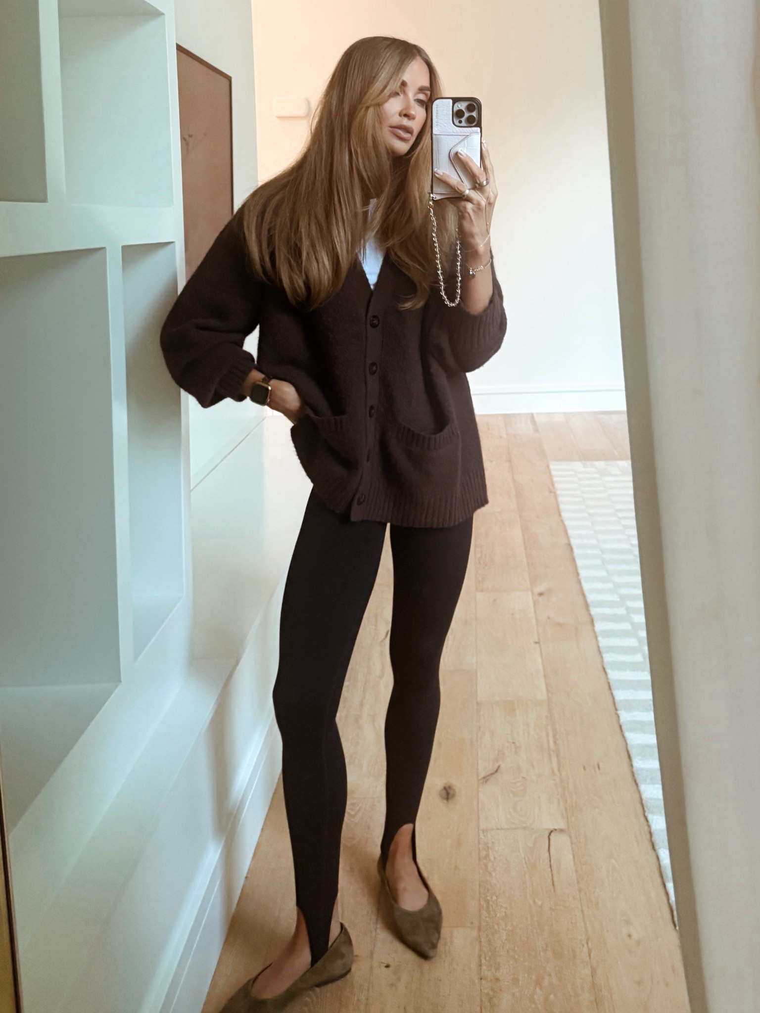 Cozy game day fit

The cardigan linked is correct, the initial pic just looks different. 