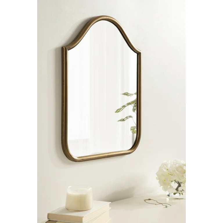 Kate and Laurel Fellows Traditional Scalloped Arched Wall Mirror, 18 x 24, Gold, Decorative Vinta... | Walmart (US)