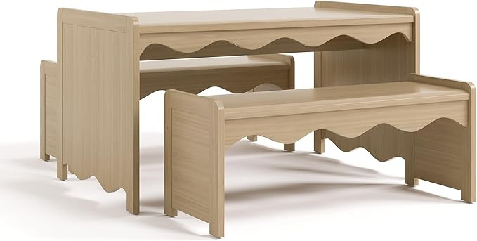 Storkcraft Casablanca Montessori Indoor Kids Table & Bench Set (Driftwood) – GREENGUARD Gold Ce... | Amazon (US)