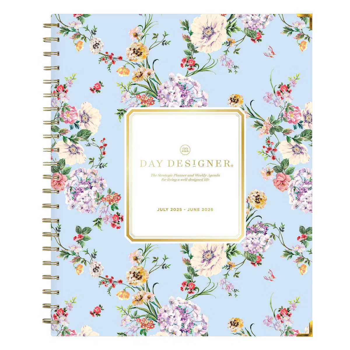 Day Designer 8.5"x11" 2025-2026 Weekly/Monthly Wirebound Planner Hardcover Springtime Blue | Target