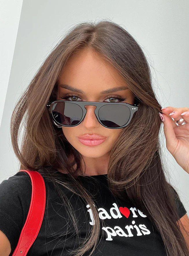 Matilda Sunglasses Black | Princess Polly US