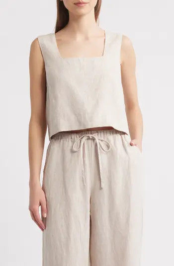 Akira Linen Crop Tank | Nordstrom