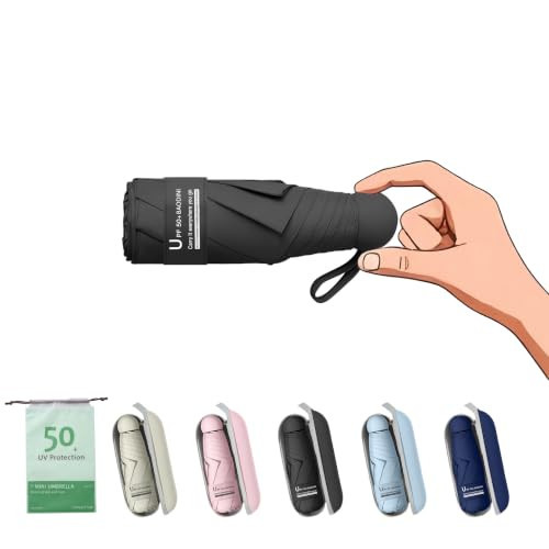 BAODINI Mini Travel Umbrella with UV Sun Protection, Compact Pocket-Size | Amazon (US)