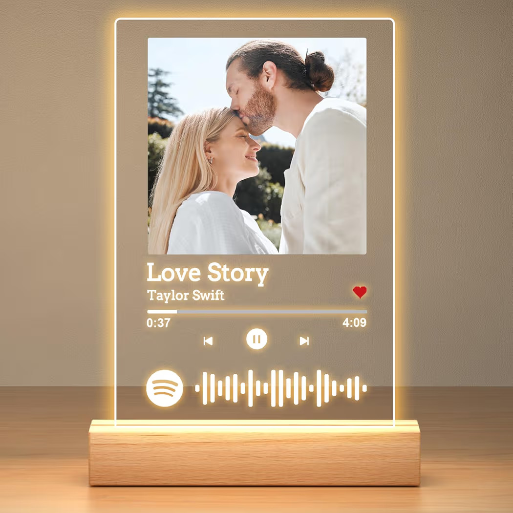 Custom Spotify Plaque, Customized Music Spotify Song Plaque, Custom Picture Frames with Photo, Pe... | Amazon (US)