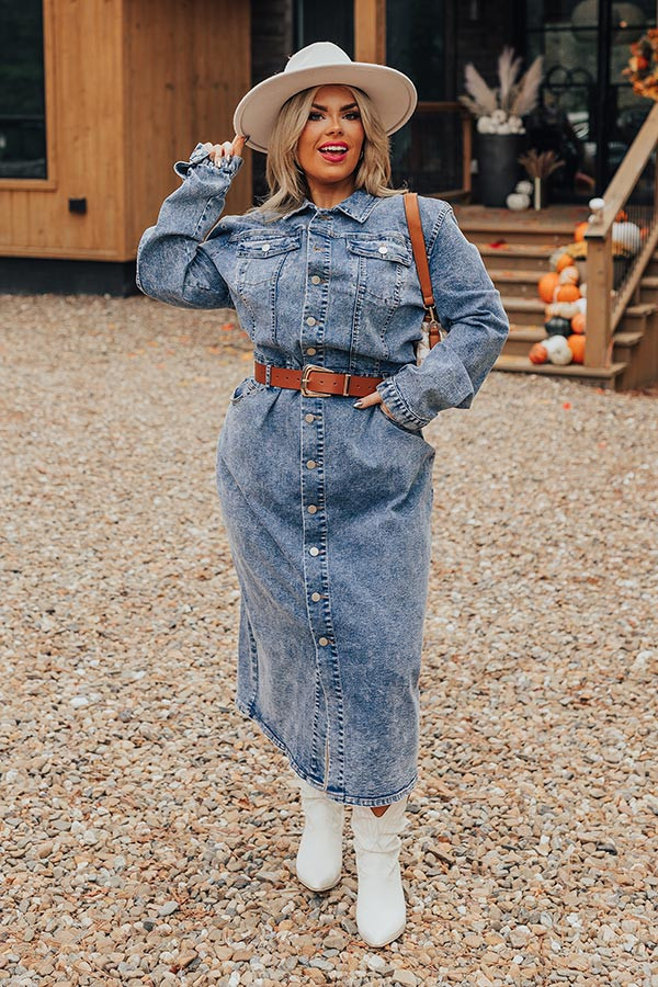 For The Record Denim Midi Curves | Impressions Online Boutique