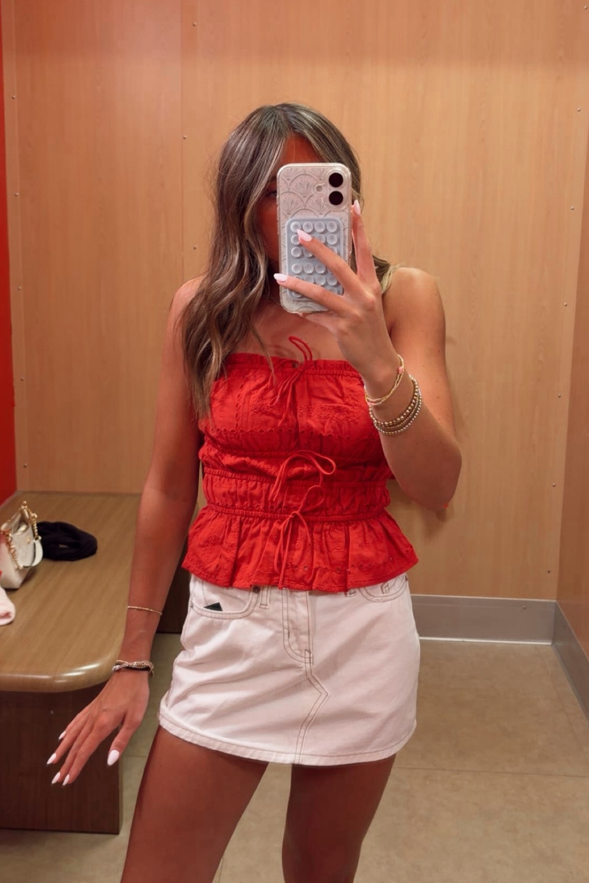 I am so obsessed with this top and skirt paired together from target. This is the cutest summer outfit idea, or for any occasion like the 4th of July. It is so simple yet put together, and pulls off the cutest look. If you need a last minute trendy summer outfit, target has so many options. I love the fit of this top, the ruffles, and synches are all perfect. This White jean skirt is also adorable and the perfect length. 

#LTKTarget #targetfinds #outfitinspo #summerstyle #4thofjulyoutfit #outfitideas #ootd #targetlooks 

 #LTKdayinmylife #LTKootd #LTKSeasonal