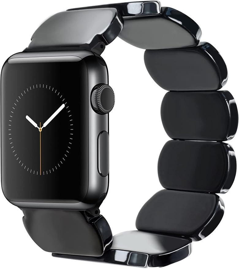 Heesch Tortoise Stretchy Watch Band Compatible with Apple Watch Serise 7/6/5/4/3/2/1, Resin Cute ... | Amazon (US)