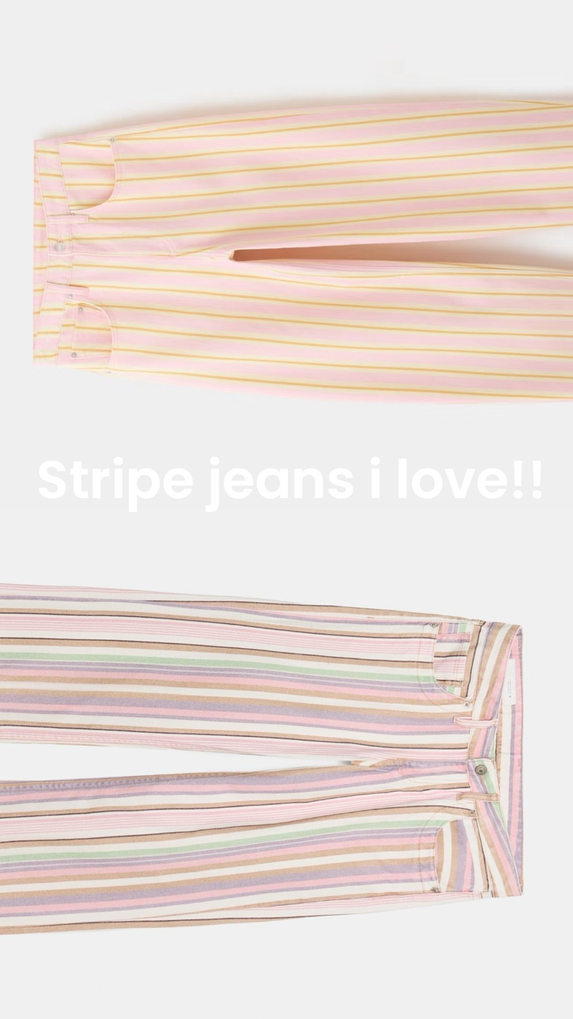 My two fave pairs of stripe jeans right now!!