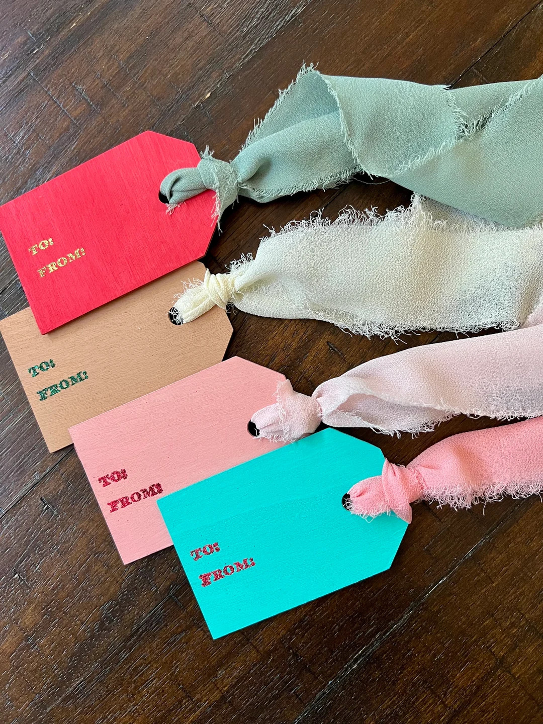 Christmas or Holiday Gift Tags Gift Card Wooden Embossed - Etsy | Etsy (US)