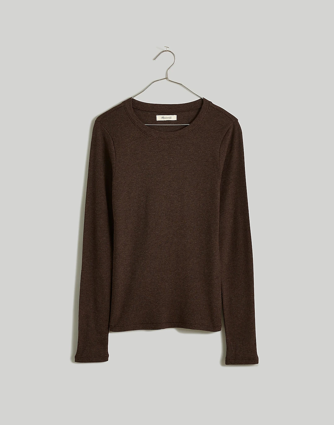 Brightside Finerib Crewneck Long-Sleeve Tee | Madewell