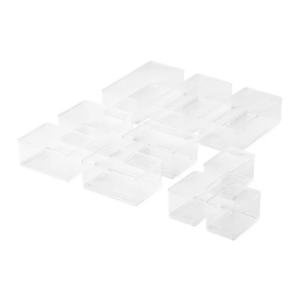 The Home Edit 10 Piece Plastic Bath Edit, Plastic Modular Storage System - Walmart.com | Walmart (US)