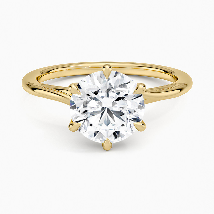 Delilah Twist Solitaire Ring in 18K Yellow Gold | Brilliant Earth
