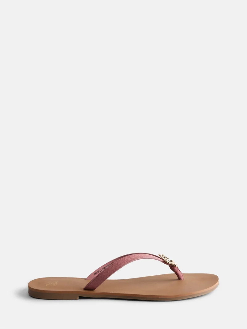Time and Tru Women's Ornament Thong Sandals | Walmart (US)
