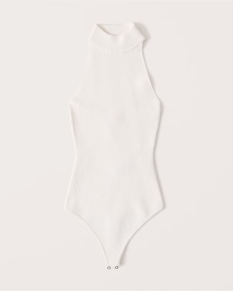 Halter Sweater-Knit Bodysuit | Abercrombie & Fitch (US)