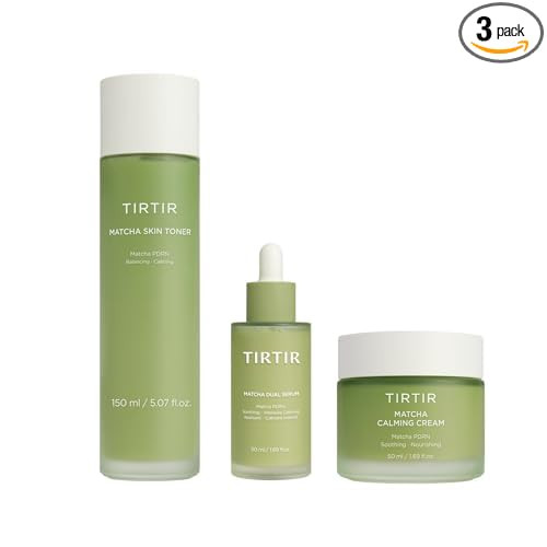 TIRTIR Matcha PDRN Toner 5.07 Fl Oz + Matcha Dual PDRN Serum 1.69 Fl Oz + Matcha PDRN Calming Cre... | Amazon (US)