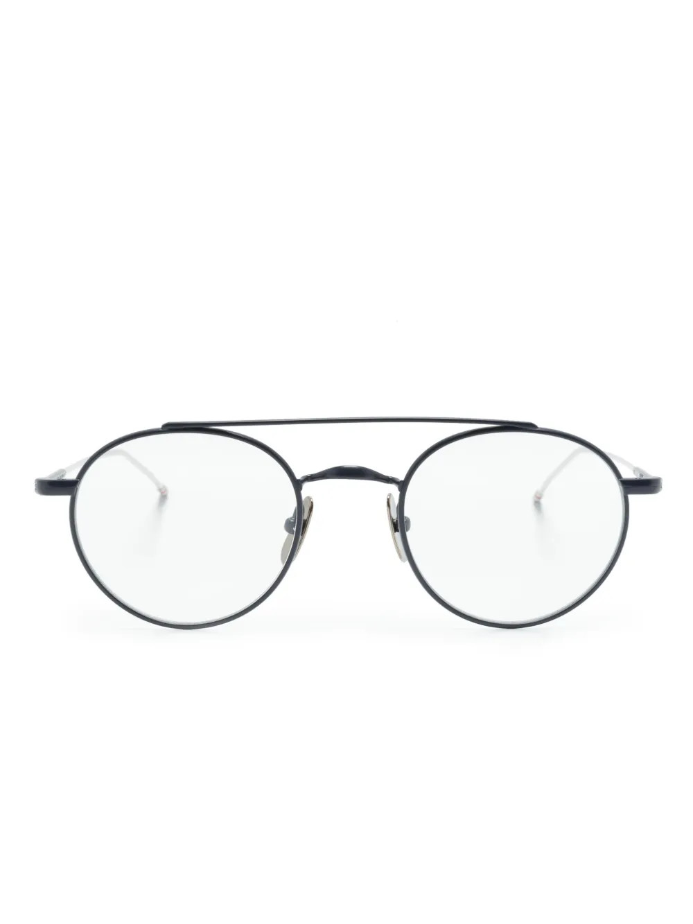 Thom Browne Eyewear round-frame Glasses | Silver | FARFETCH | Farfetch Global